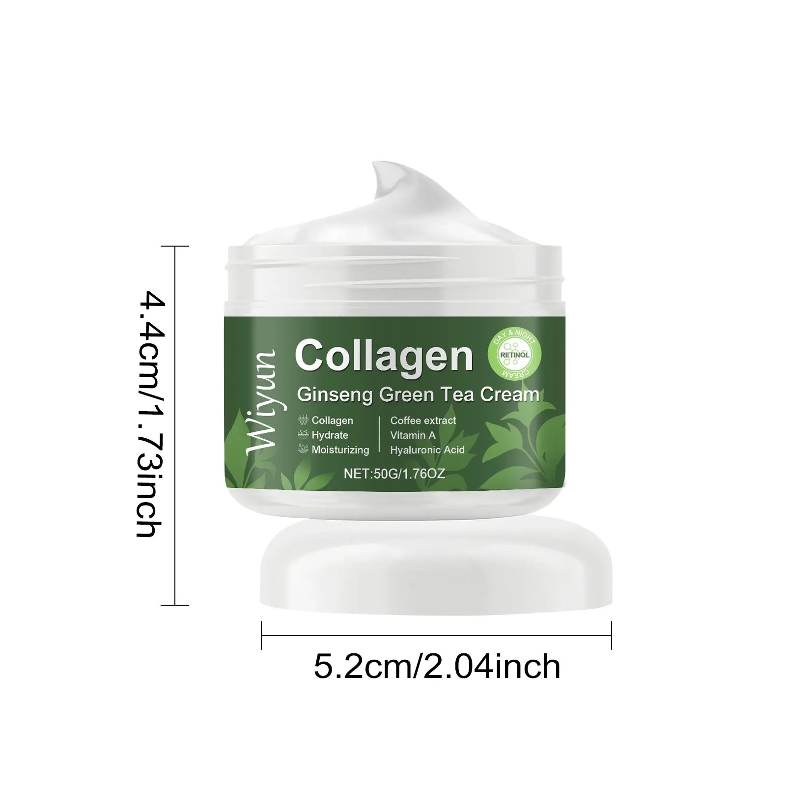 Collagen Ginseng Green Tea Face Cream Hydrating & Revitalizing Moisturizer