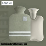 Hot Water Bottle 1000ml 2000ml Plush Cover Cramps Relief Hand Warmer
