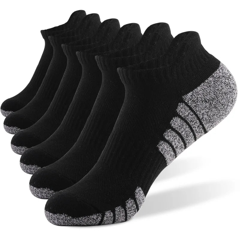 6 Pairs Sports Ankle Socks Breathable Non-Slip Running Fitness Socks