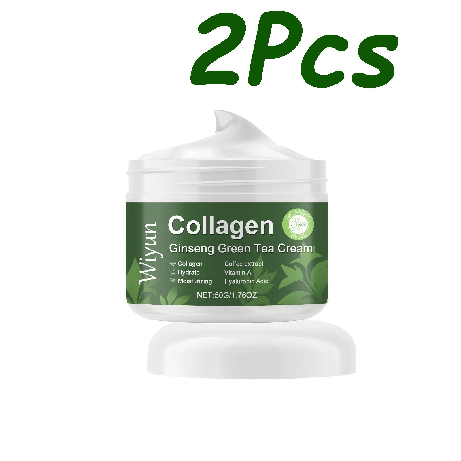 Collagen Ginseng Green Tea Face Cream Hydrating & Revitalizing Moisturizer