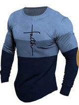 Men 3D Skull Print Long Sleeve T-Shirt O-Neck Halloween Streetwear Fitness Sports Top