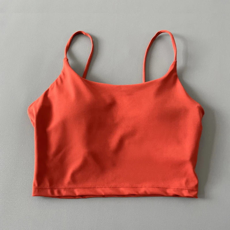 Women Straps Camisole Fitness Yoga Top Quick Dry Sports Bra Crop Vest Workout Tank