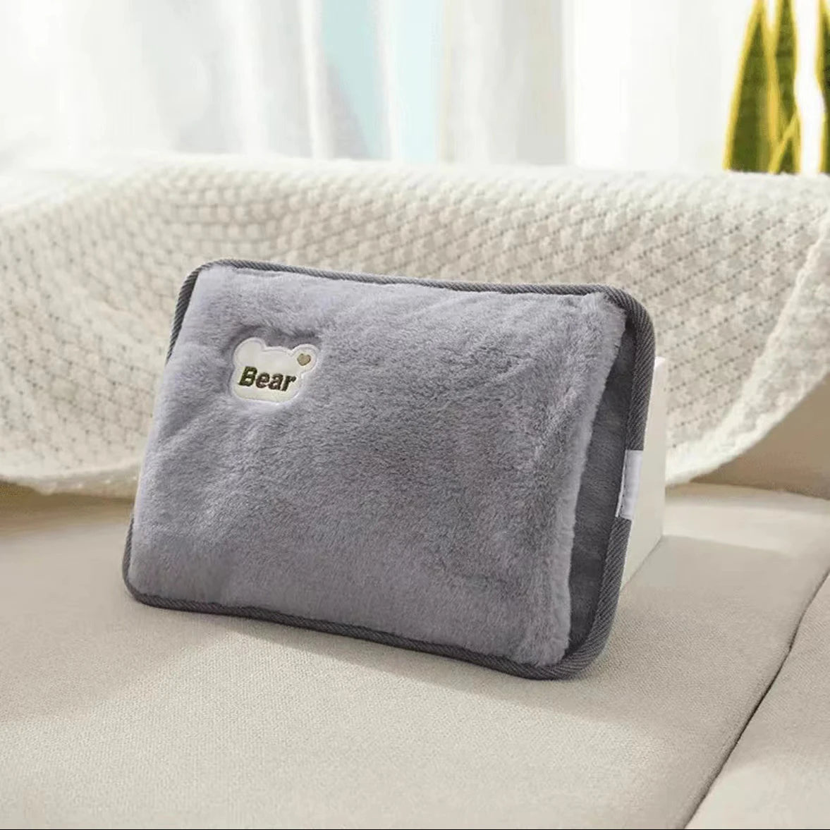 Rechargeable Electric Hot Water Bottle Hand Warmer Plush Heat Pad EU