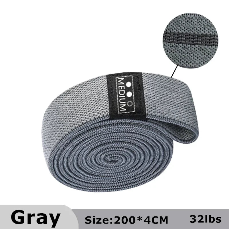 200cm Fabric Resistance Bands Set for Yoga Pilates Stretching Glutes Leg Training