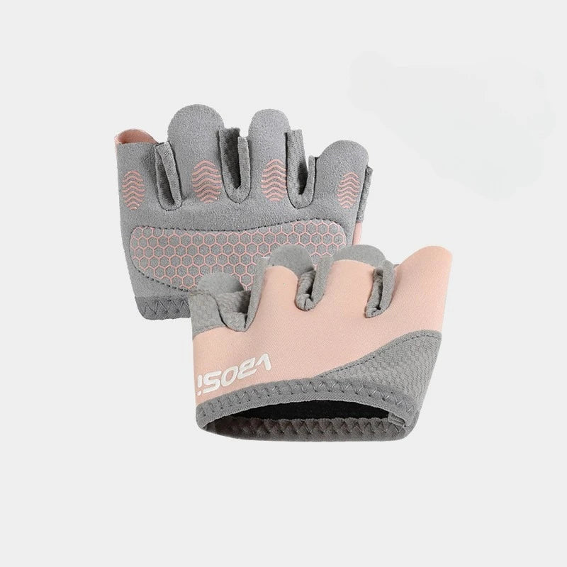 Four Finger Fitness Gloves Anti-Slip Breathable Gym Gloves for Pilates Yoga Training