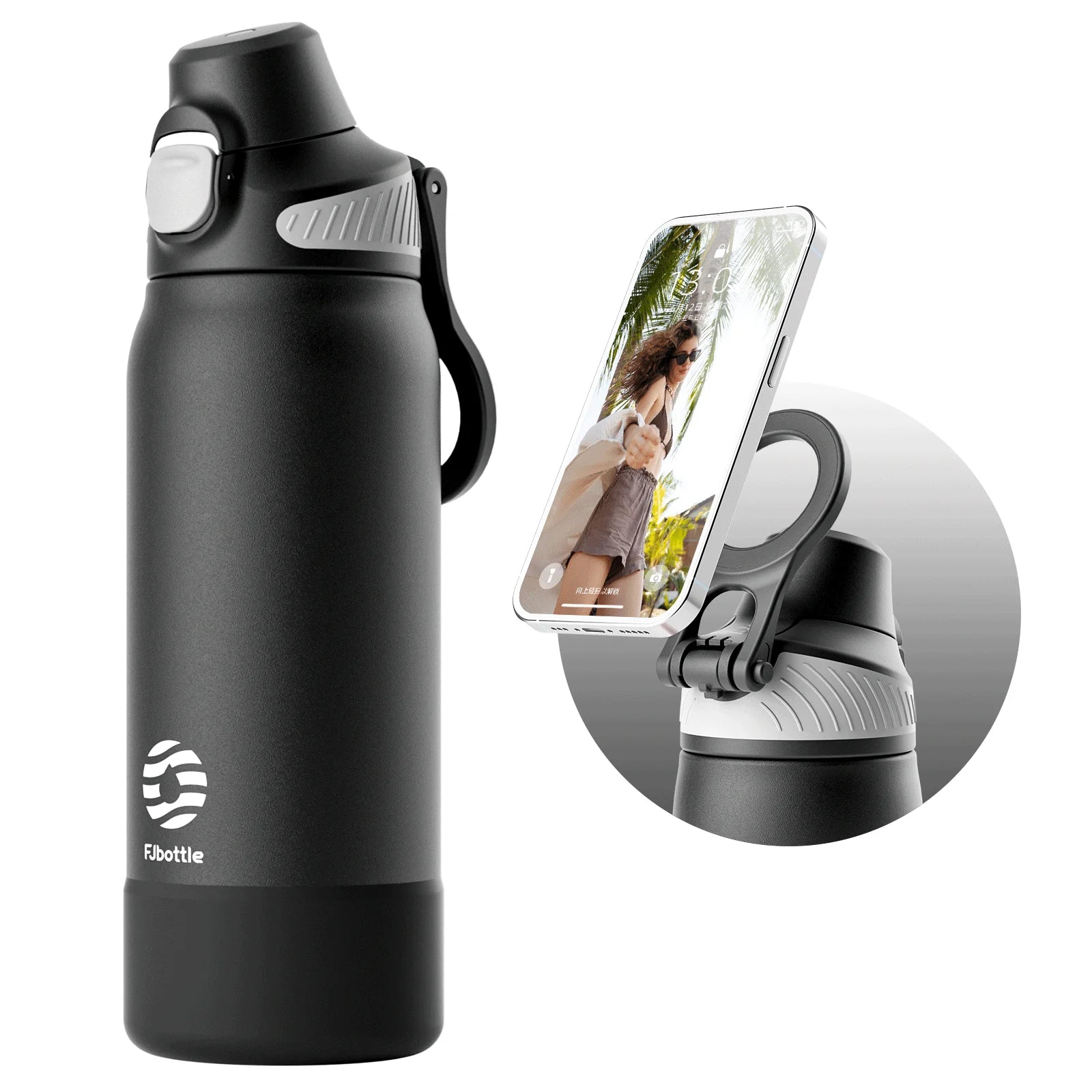 Magnetic Thermal Water Bottle Stainless Steel – Leakproof Vacuum Insulated Flask for Sports, Travel & Camping (600ml/1000ml)