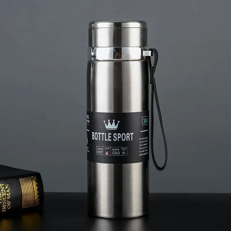 1L Stainless Steel Thermos Bottle Vacuum Insulated Hot Cold Leakproof