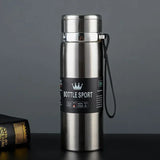 1L Stainless Steel Thermos Bottle Vacuum Insulated Hot Cold Leakproof