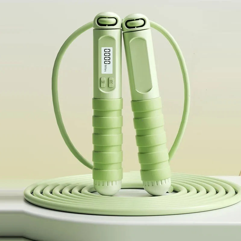 Electronic Counting Jump Rope Digital Skipping Rope with Screen Fitness Workout Rope for Weight Loss Training