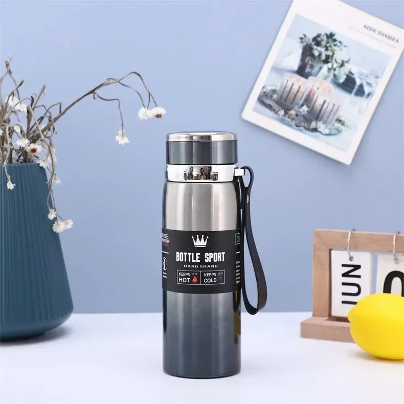 1L Stainless Steel Thermos Bottle Vacuum Insulated Hot Cold Leakproof