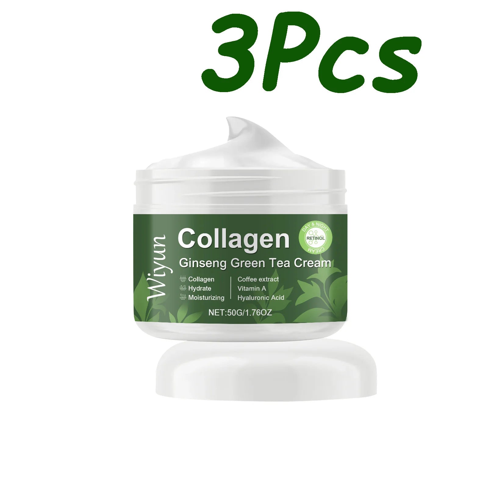 Collagen Ginseng Green Tea Face Cream Hydrating & Revitalizing Moisturizer