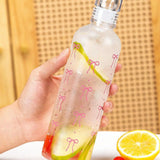 Bow Design Plastic Water Bottle 400/600ml – Transparent Portable Drink Bottle with Measurement Scale
