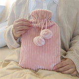 Plush Hot Water Bottle Cover 1L/2L – Removable Faux Fur Fleece Sleeve for Heat Retention & Protection