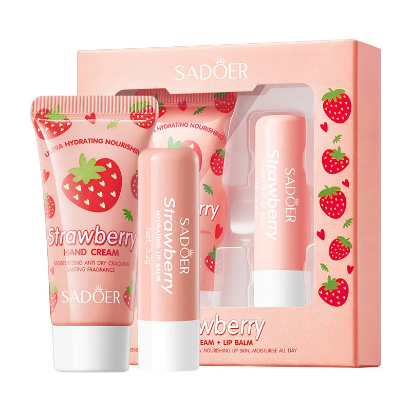 Avocado Hand Cream & Lip Balm Set Hydrating Moisturizing Skincare Gift Set
