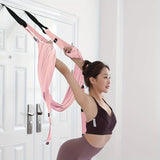 Yoga Stretching Strap with Door Anchor Adjustable Flexibility Strap for Fitness