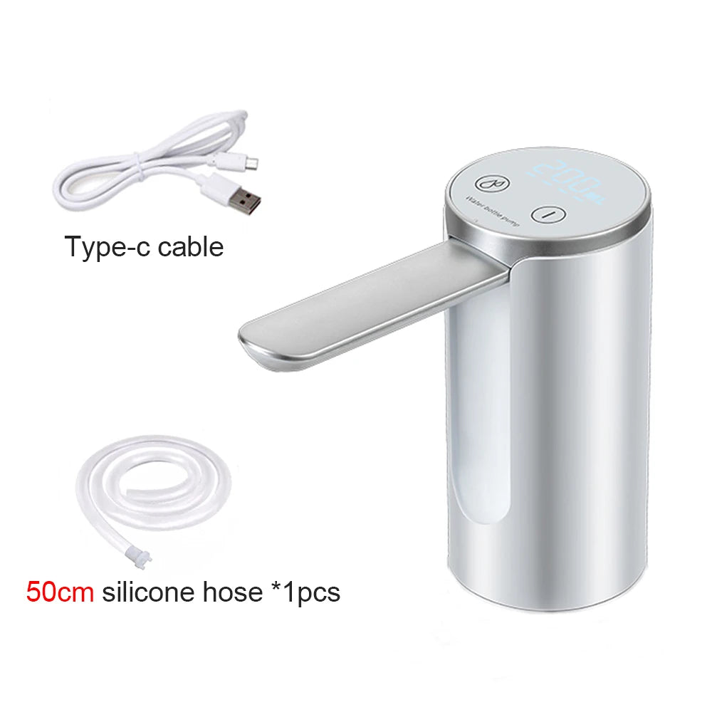 Electric Water Bottle Pump Foldable USB Rechargeable Dispenser 19L