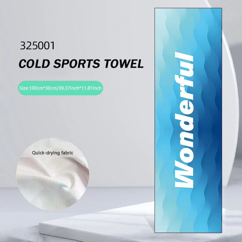 Cooling Sports Towel Quick Dry Microfiber Sweat Absorbent Gym Running Towel