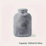 Plush Hot Water Bottle 1L 2L Leakproof Hand Warmer Cramps Relief Winter