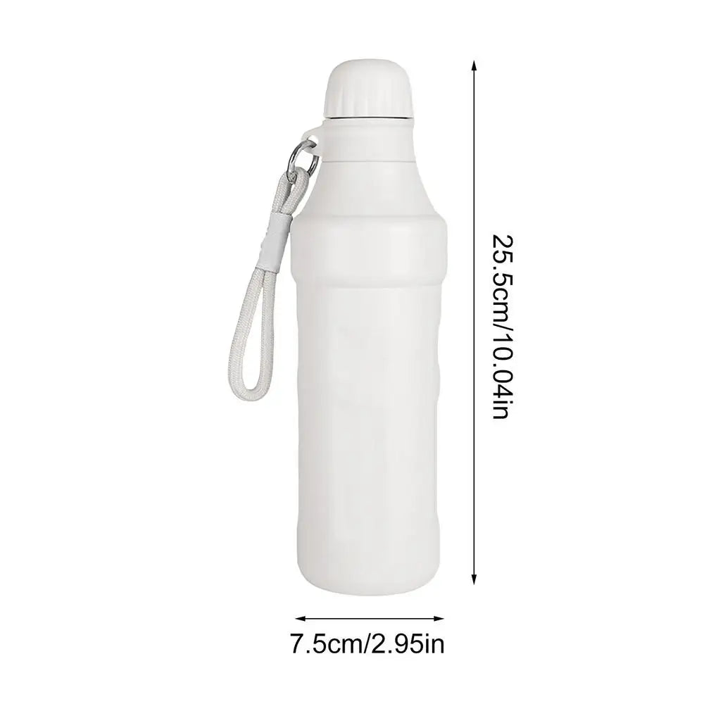 500ml Insulated Water Bottle Stainless Steel Leakproof Strap Hot Cold