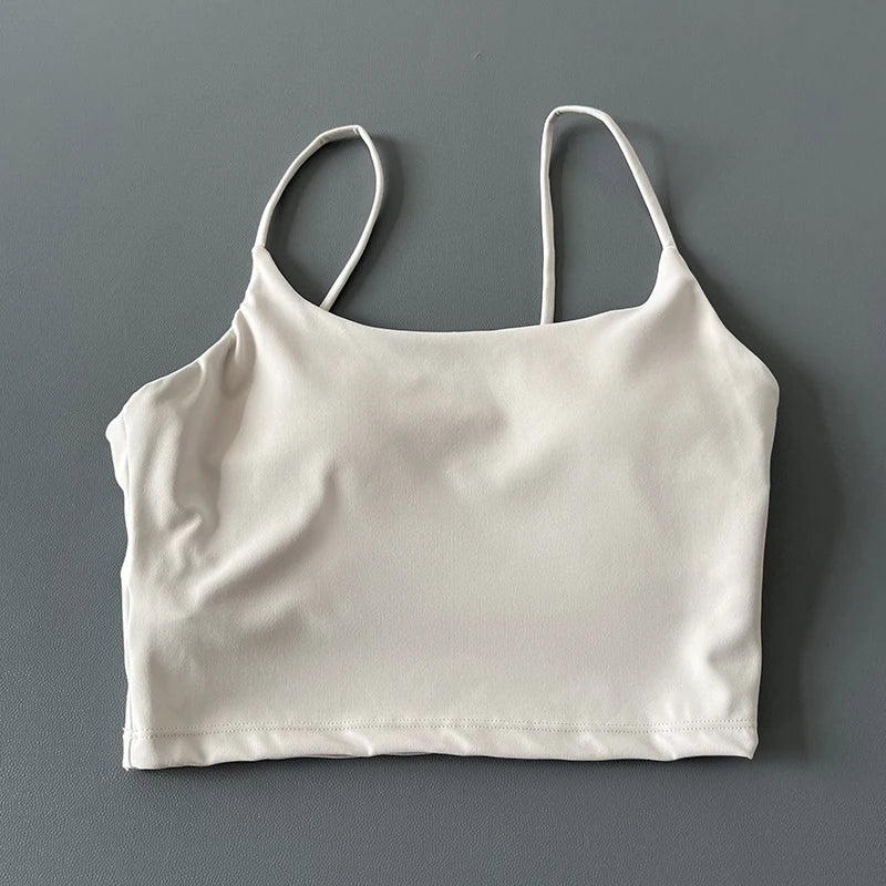 Women Straps Camisole Fitness Yoga Top Quick Dry Sports Bra Crop Vest Workout Tank