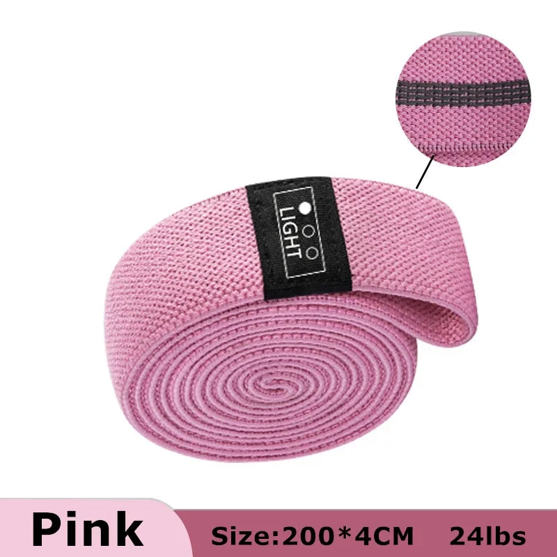 200cm Fabric Resistance Bands Set for Yoga Pilates Stretching Glutes Leg Training