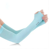 Black Ice Silk Arm Sleeves UV Protection Cooling Sleeves for Sports Outdoor