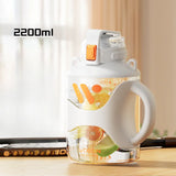 GIANXI 2.2L Large Capacity Sports Water Bottle with Scale Portable Fitness Drinking Kettle