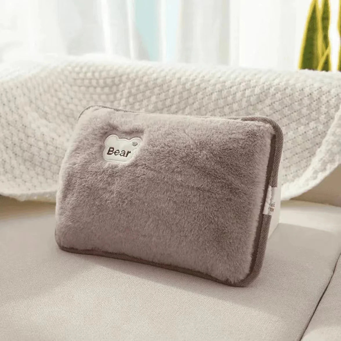 Rechargeable Electric Hot Water Bottle Hand Warmer Plush Heat Pad EU
