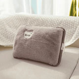 Rechargeable Electric Hot Water Bottle Hand Warmer Plush Heat Pad EU