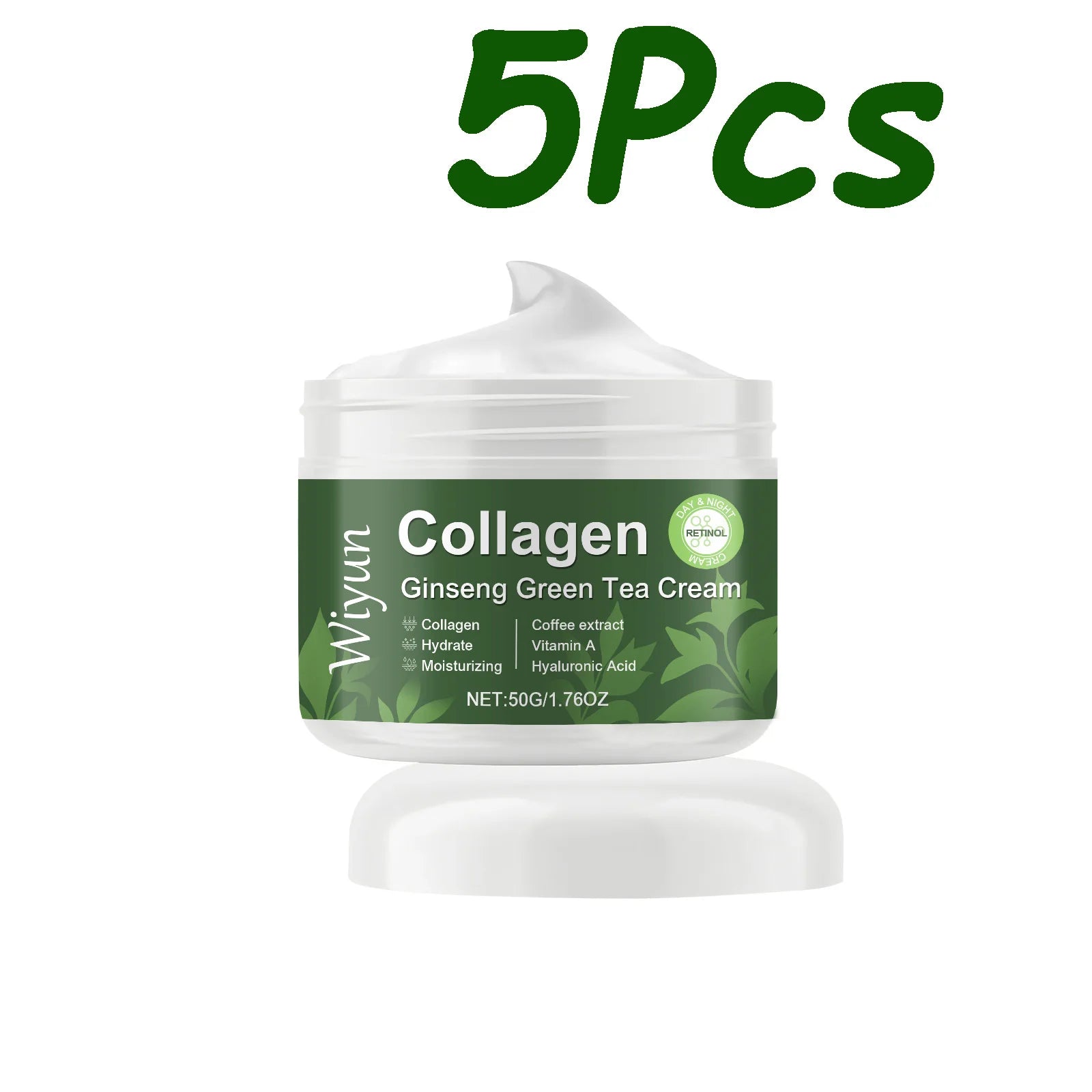 Collagen Ginseng Green Tea Face Cream Hydrating & Revitalizing Moisturizer