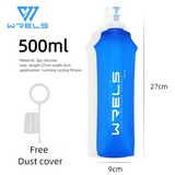Collapsible Soft Flask Water Bottle – BPA-Free TPU Hydration Bottle with High-Flow Valve for Running, Cycling & Hiking