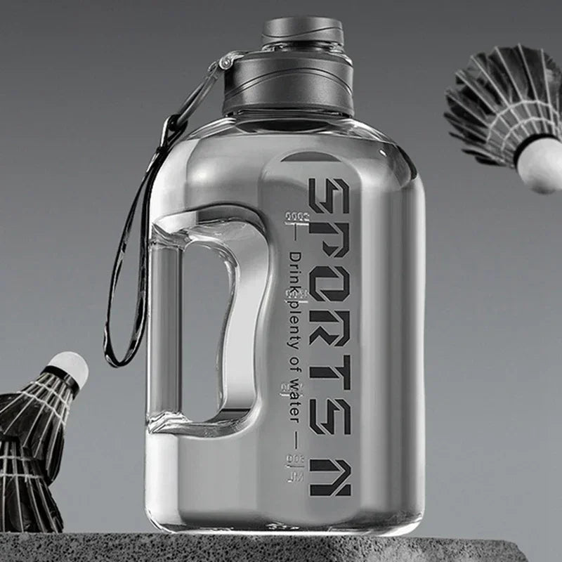 Large Capacity Water Bottle 1.7L / 2.7L – BPA-Free Tritan Sports Bottle with Measurement Scale & Carry Strap