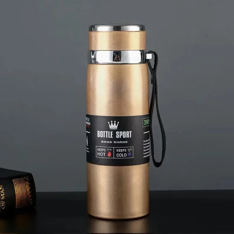1L Stainless Steel Thermos Bottle Vacuum Insulated Hot Cold Leakproof