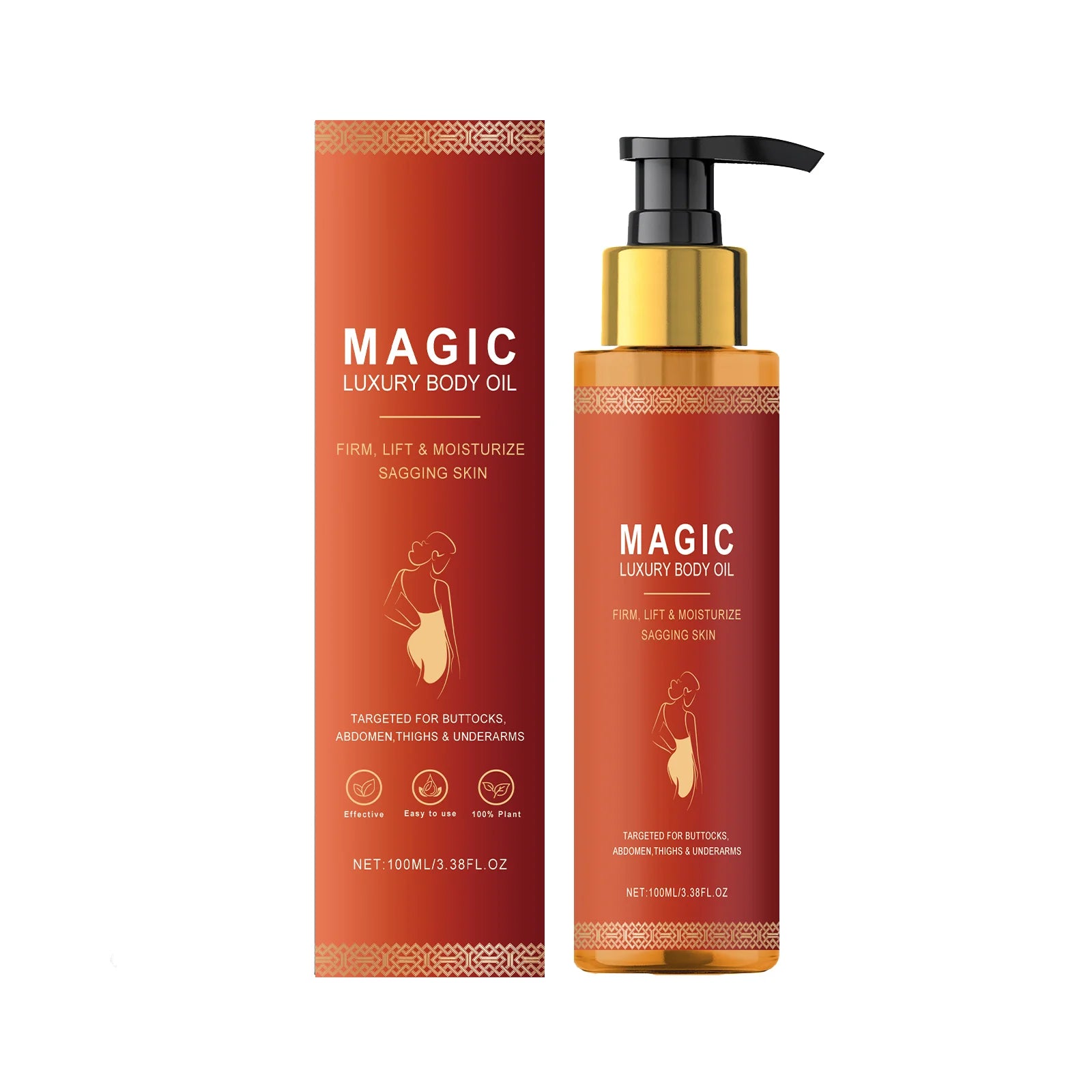Firming Body Oil Moisturizing Massage Oil for Dry Skin Elasticity Care 100ml