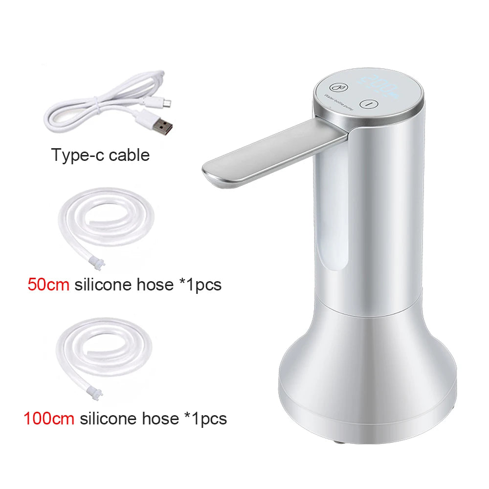 Electric Water Bottle Pump Foldable USB Rechargeable Dispenser 19L