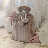 Plush Hot Water Bottle Cover 1L/2L – Removable Faux Fur Fleece Sleeve for Heat Retention & Protection