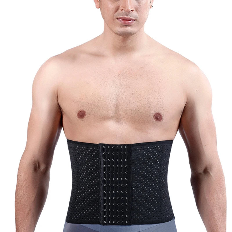 Men Waist Trainer Slimming Belt Body Shaper Corset Belly Control Fitness Shapewear