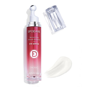 SPODARE Caffeine and Retinol Eye Serum with a 360-degree massage ball applicator for under-eye treatment.