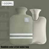 Hot Water Bottle 1000ml 2000ml Plush Cover Cramps Relief Hand Warmer