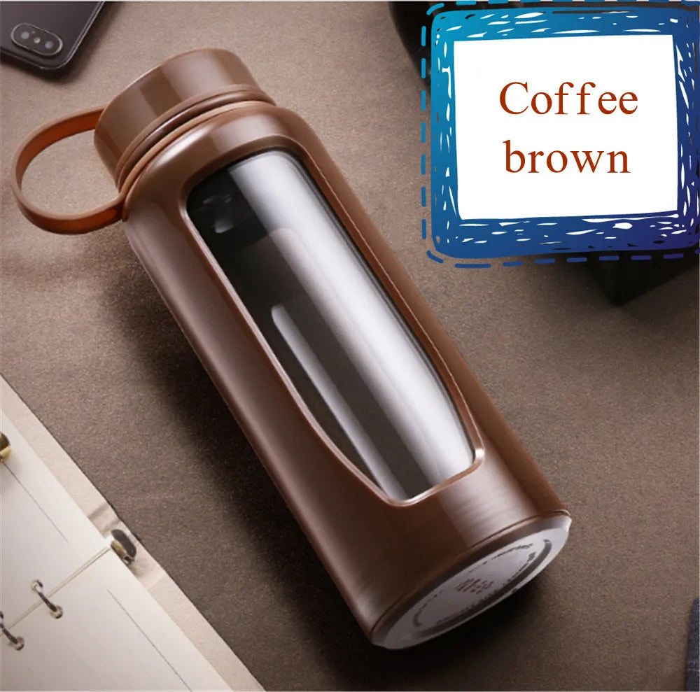 1000ml Glass Water Bottle with Tea Infuser – Reusable Clear Drinking Bottle for Daily Use & Travel