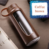 1000ml Glass Water Bottle with Tea Infuser – Reusable Clear Drinking Bottle for Daily Use & Travel