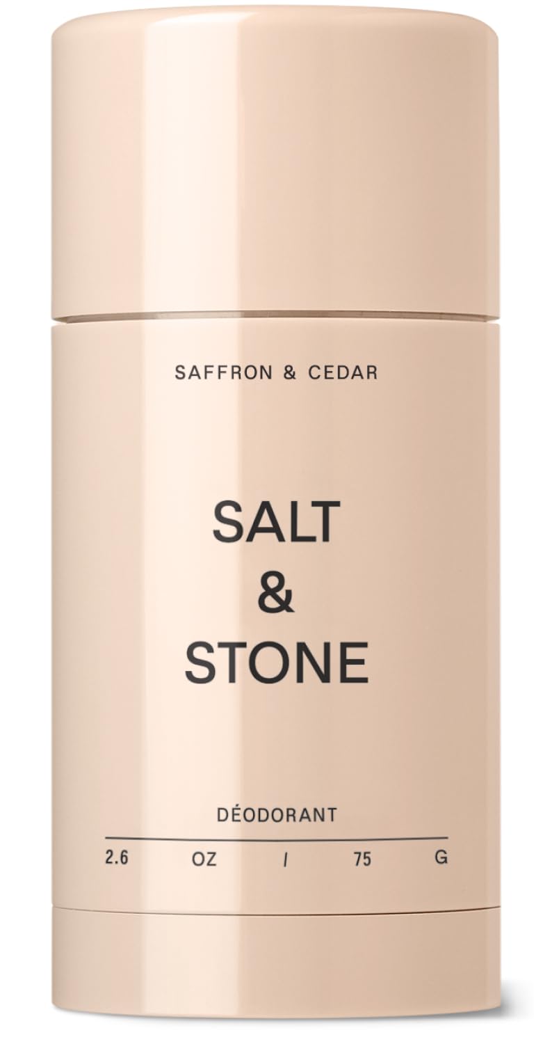 Salt and Stone Saffron and Cedar aluminum free deodorant with 48 hour protection
