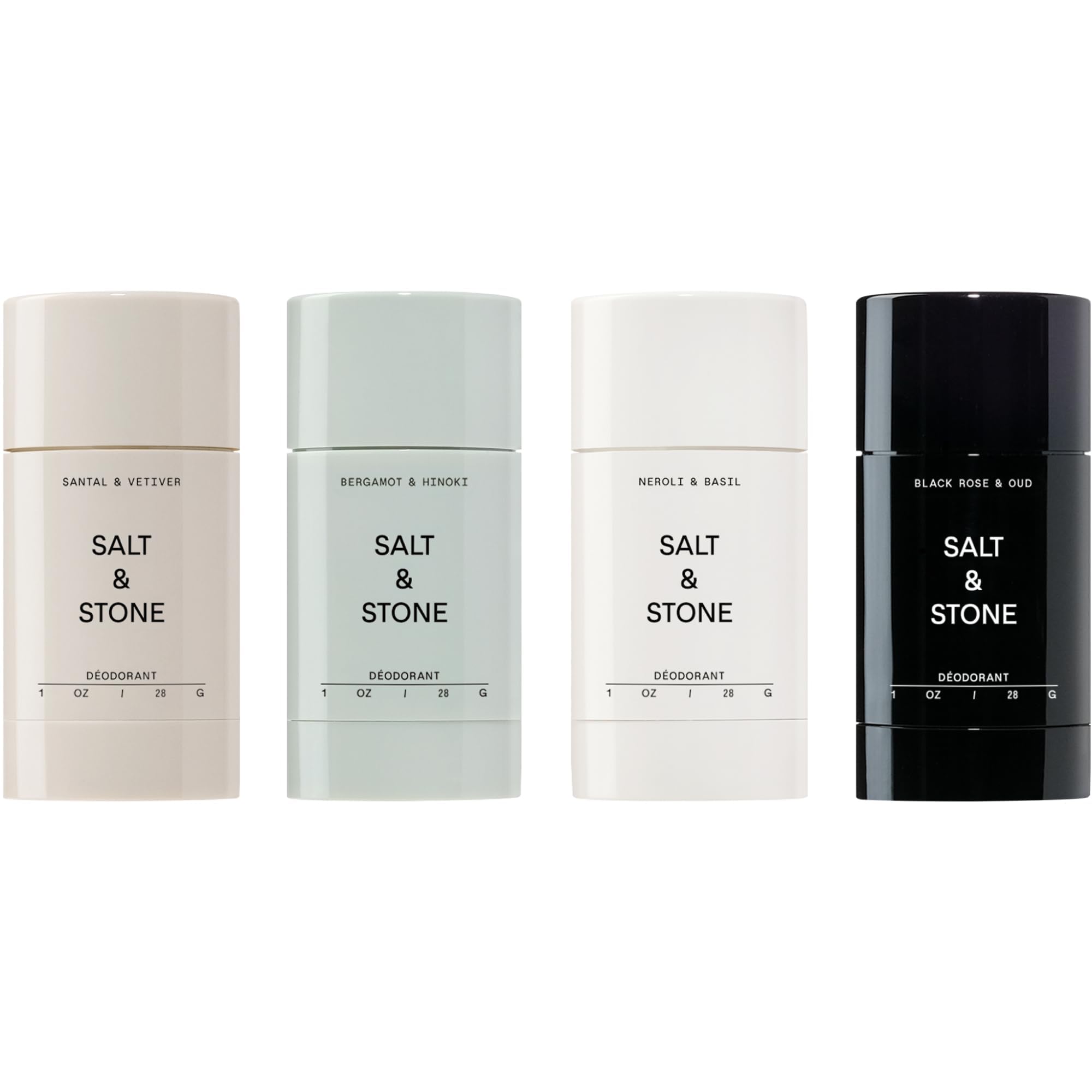 Salt and Stone mini deodorant discovery set with aluminum free 48 hour protection