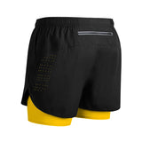 Men’s 2-in-1 Running Shorts Quick Dry Gym Fitness Workout Shorts Summer Sportswear