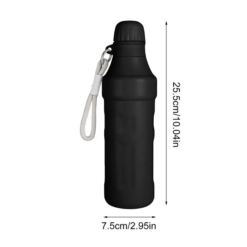 500ml Insulated Water Bottle Stainless Steel Leakproof Strap Hot Cold