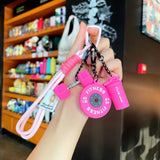 Detachable Barbell Plates Keychain Fitness Dumbbell Pendant Creative Gym Keyring