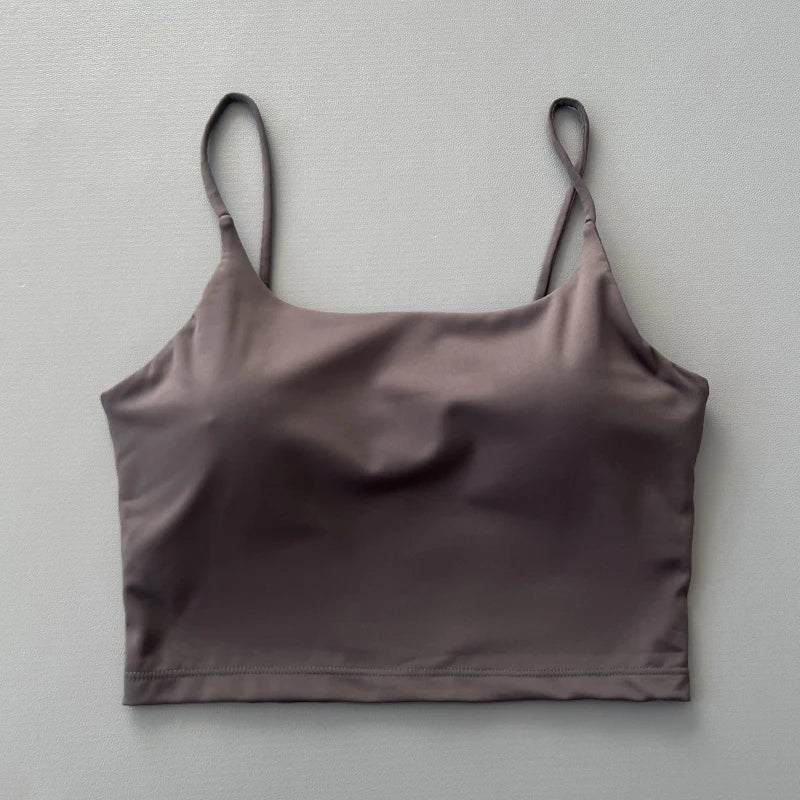 Women Straps Camisole Fitness Yoga Top Quick Dry Sports Bra Crop Vest Workout Tank
