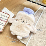 Cute Plush Hot Water Bottle – Leak-Resistant Rubber Heat Bag for Hand, Foot & Body Warmth (400ml/750ml)