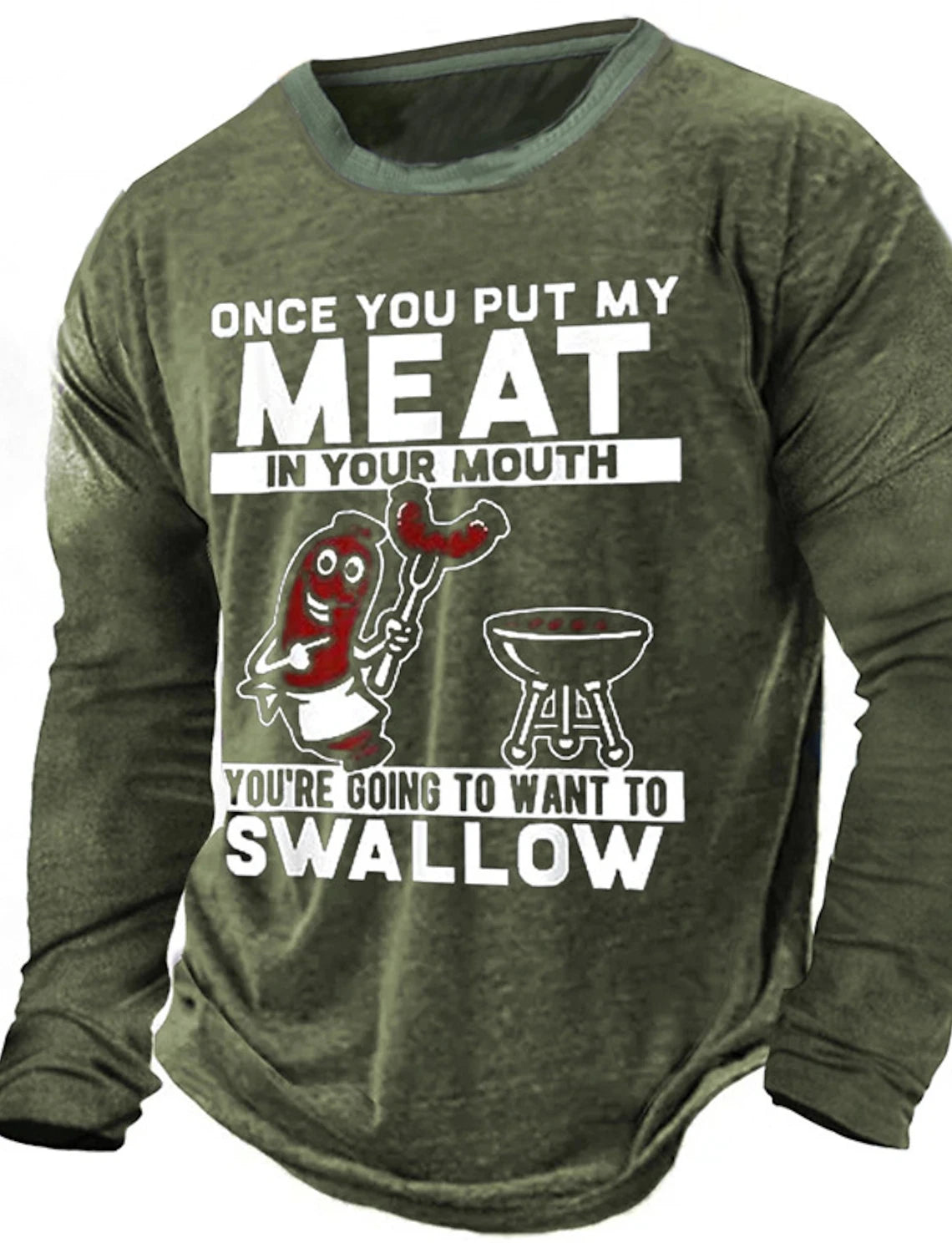 Men 3D Skull Print Long Sleeve T-Shirt O-Neck Halloween Streetwear Fitness Sports Top