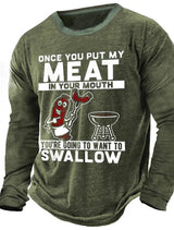 Men 3D Skull Print Long Sleeve T-Shirt O-Neck Halloween Streetwear Fitness Sports Top
